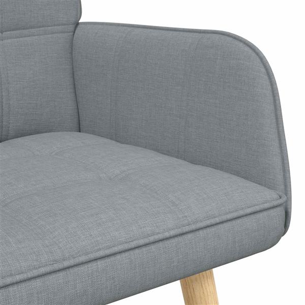Grote foto vidaxl twee persoons sofa lichtgrijs 115 x 61 x 87 cm stof huis en inrichting bankstellen