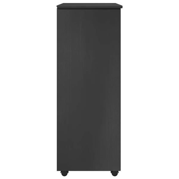 Grote foto vidaxl rolling kast met wiel grijs 53 x 39 x 103 cm massief vurenhout huis en inrichting overige