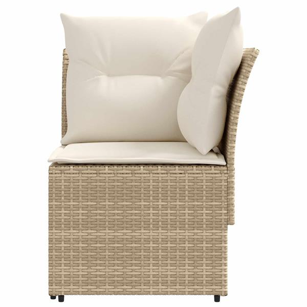 Grote foto vidaxl tuinstoel met armleuning en hoekbank 2 stuk beige en cr me tuin en terras tuinmeubelen