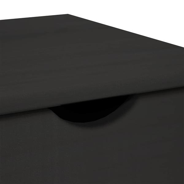 Grote foto vidaxl rolling kast met wiel zwart 34 x 39 x 65 5 cm massief vurenhout huis en inrichting overige