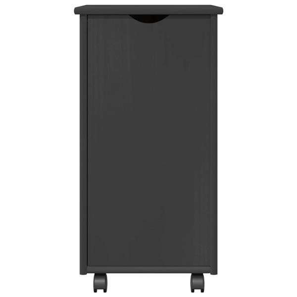 Grote foto vidaxl rolling kast met wiel grijs 34 x 39 x 65 5 cm massief vurenhout huis en inrichting overige