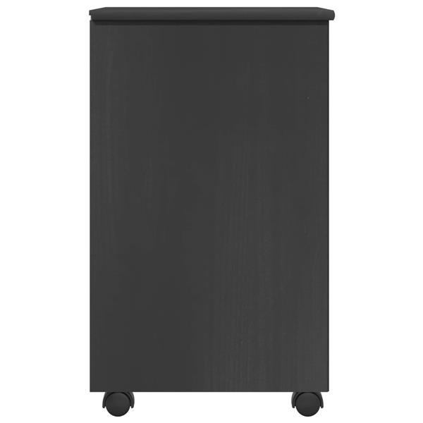 Grote foto vidaxl rolling kast met wiel grijs 34 x 39 x 65 5 cm massief vurenhout huis en inrichting overige