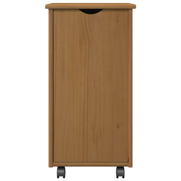 Grote foto vidaxl rolling kast honingbruin 34 x 39 x 65 5 cm massief vurenhout huis en inrichting overige