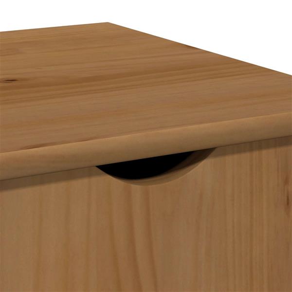 Grote foto vidaxl rolling kast honingbruin 34 x 39 x 65 5 cm massief vurenhout huis en inrichting overige