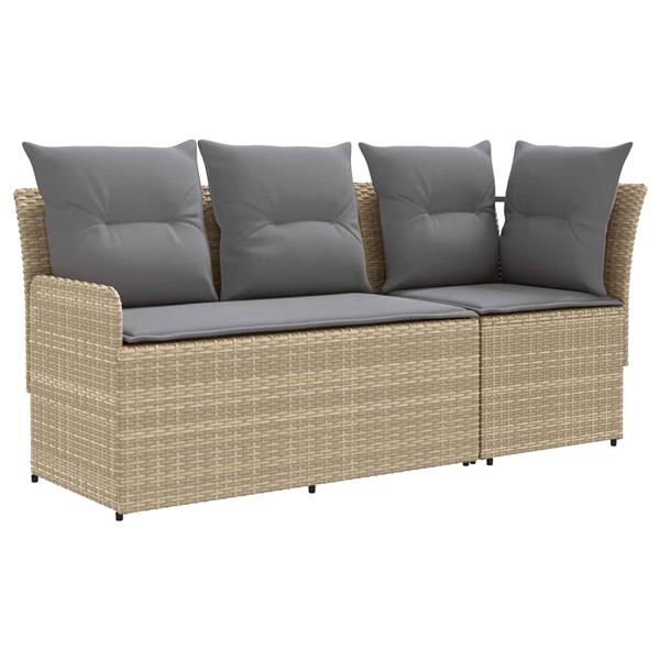 Grote foto vidaxl tuinstoel met armleuning en hoekbank 2 stuk pe rattan tuin en terras tuinmeubelen