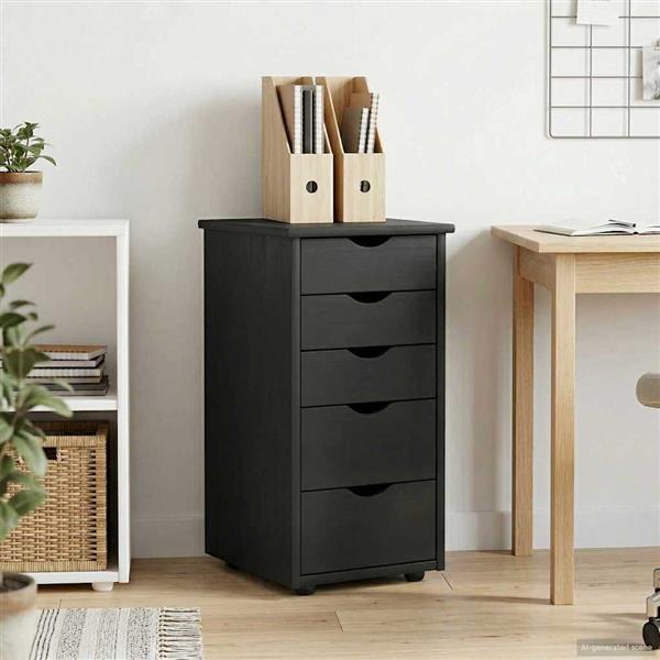 Grote foto vidaxl kast grijs 34 x 39 x 61 5 cm massief vurenhout huis en inrichting overige