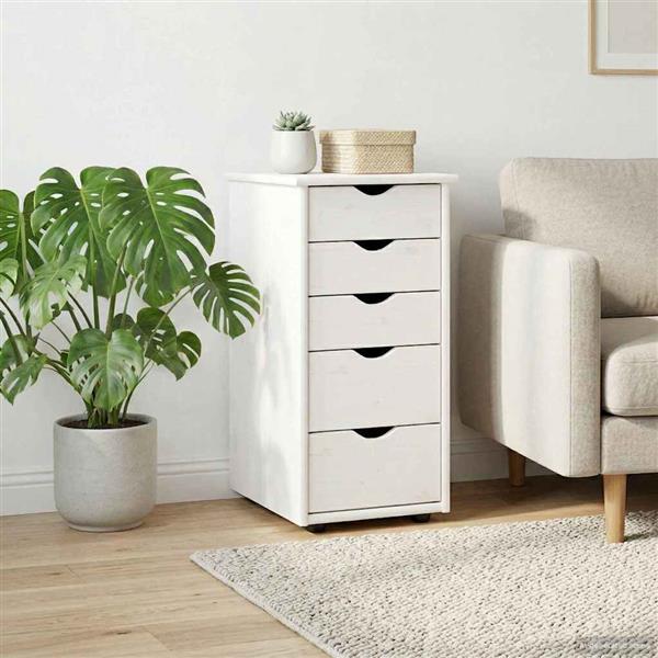 Grote foto vidaxl kast wit 34 x 39 x 61 5 cm massief vurenhout huis en inrichting overige