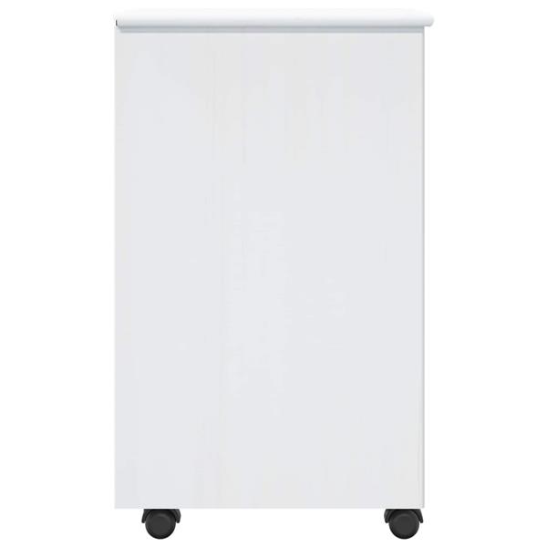 Grote foto vidaxl rolling kast met wiel wit 34 x 39 x 65 5 cm massief vurenhout huis en inrichting overige