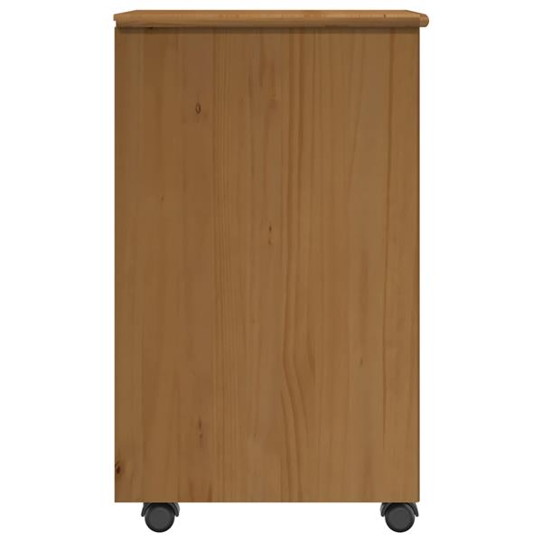 Grote foto vidaxl rolling kast honingbruin 34 x 39 x 65 5 cm massief vurenhout huis en inrichting overige