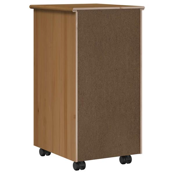 Grote foto vidaxl rolling kast honingbruin 34 x 39 x 65 5 cm massief vurenhout huis en inrichting overige