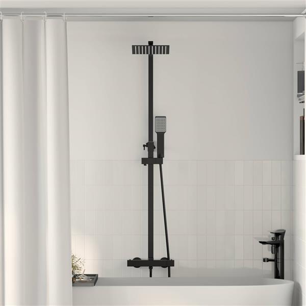 Grote foto vidaxl thermostatisch douchesysteem set messing en roestvrij staal doe het zelf en verbouw sanitair