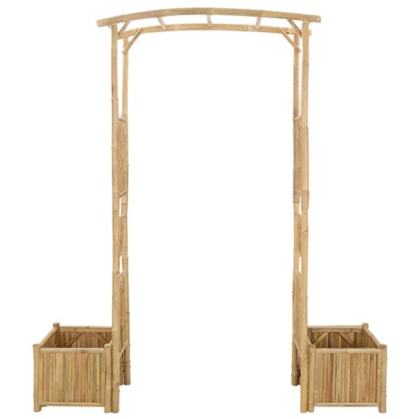 Grote foto vidaxl tuin boog naturel 177 x 40 x 205 cm bamboe tuin en terras overige tuin en terras