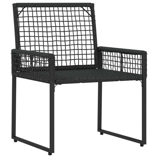 Grote foto vidaxl buitenmeubelset met kussen 4 pcs zwart en cream wit tuin en terras tuinmeubelen