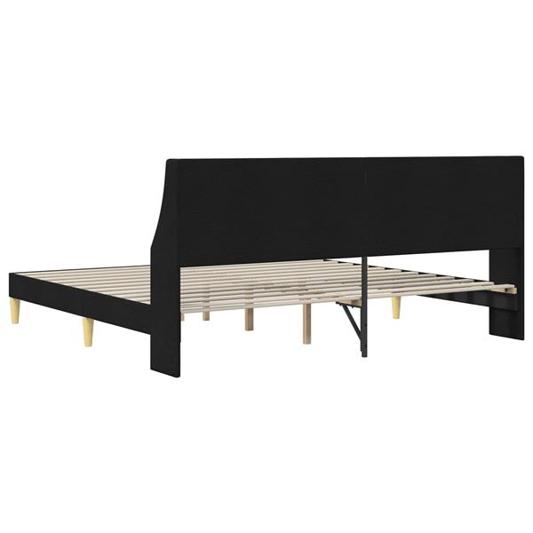 Grote foto vidaxl bedframe met hoofdeinde aansluitplaat antiek en kunst stoelen en banken