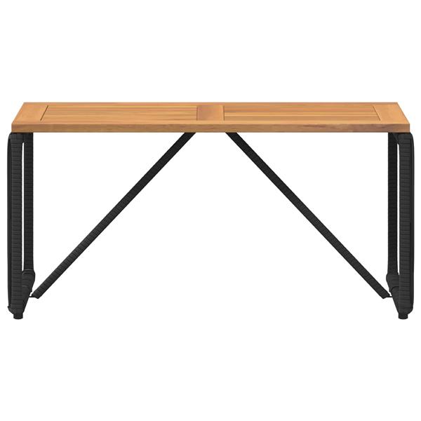 Grote foto vidaxl buiten tafel zwart en bruin 80 x 40 x 40 cm poly rattan tuin en terras tuinmeubelen