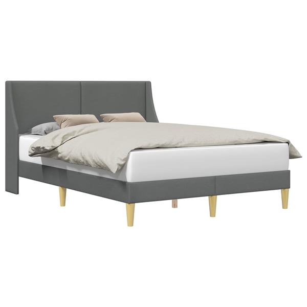 Grote foto vidaxl bedframe met hoofdeinde aansluitplaat antiek en kunst stoelen en banken