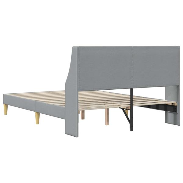 Grote foto vidaxl bedframe met hoofdeinde aansluitplaat antiek en kunst stoelen en banken