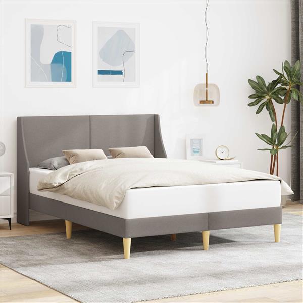 Grote foto vidaxl bedframe met hoofdeinde aansluitplaat antiek en kunst stoelen en banken