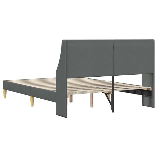 Grote foto vidaxl bedframe met hoofdeinde aansluitplaat antiek en kunst stoelen en banken