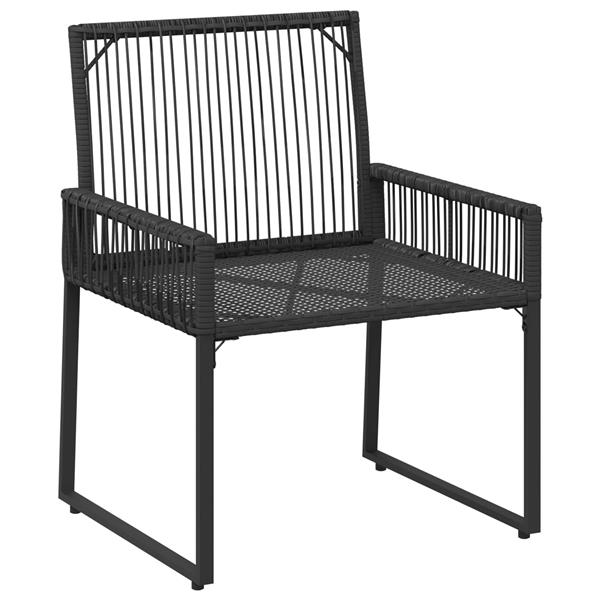 Grote foto vidaxl buitenmeubelset met kussen 7 pcs zwart en turquoise poly rattan tuin en terras tuinmeubelen