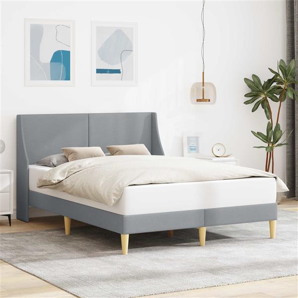 Grote foto vidaxl bedframe met hoofdeinde aansluitplaat antiek en kunst stoelen en banken