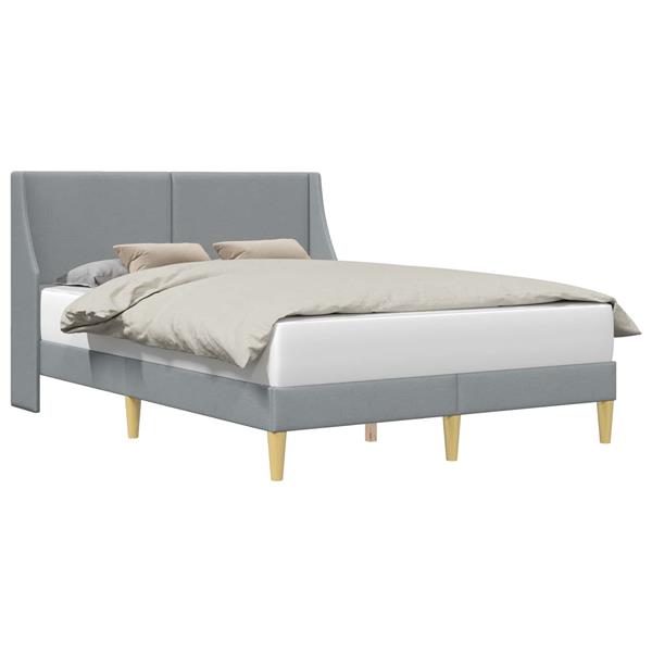 Grote foto vidaxl bedframe met hoofdeinde aansluitplaat antiek en kunst stoelen en banken