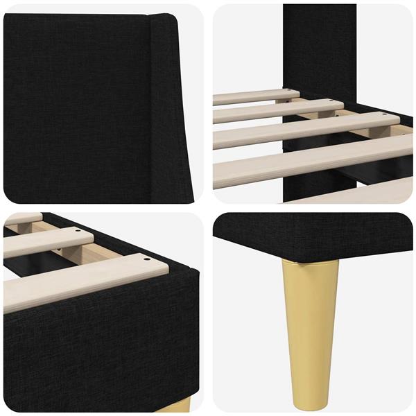 Grote foto vidaxl bedframe met hoofdeinde aansluitplaat antiek en kunst stoelen en banken