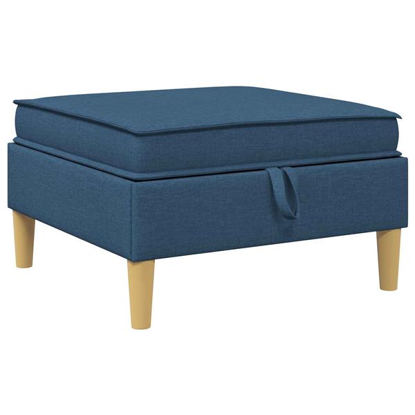 Grote foto vidaxl sofa kruk met opslag blauw stof huis en inrichting bankstellen