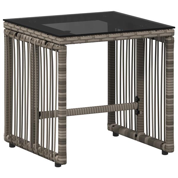 Grote foto vidaxl buitenmeubelset 11 pcs grijs en marineblauw poly rattan tuin en terras tuinmeubelen