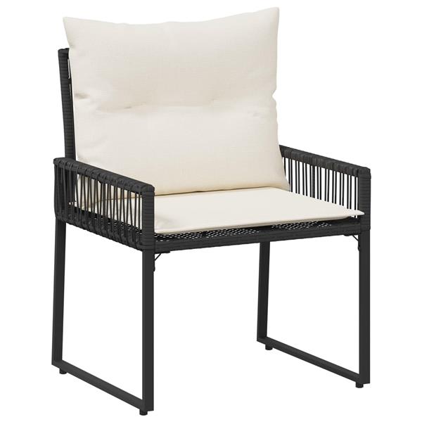 Grote foto vidaxl buitenmeubelset 11 pcs zwart en cream wit poly rattan tuin en terras tuinmeubelen