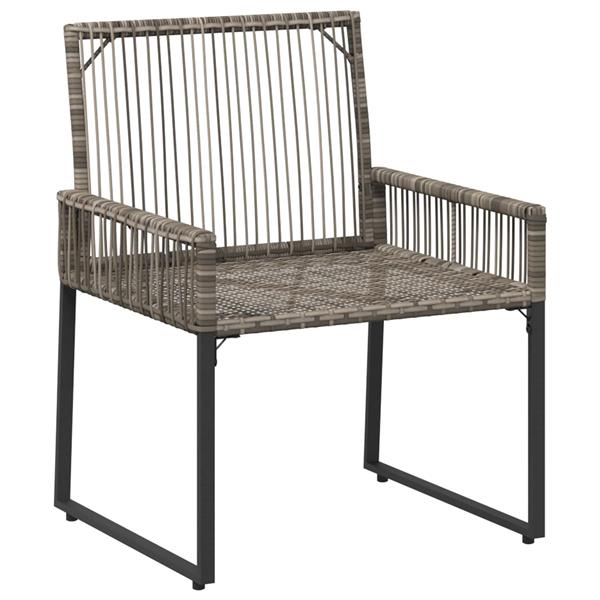 Grote foto vidaxl buitenmeubelset 9 pcs grijs en marineblauw poly rattan tuin en terras tuinmeubelen