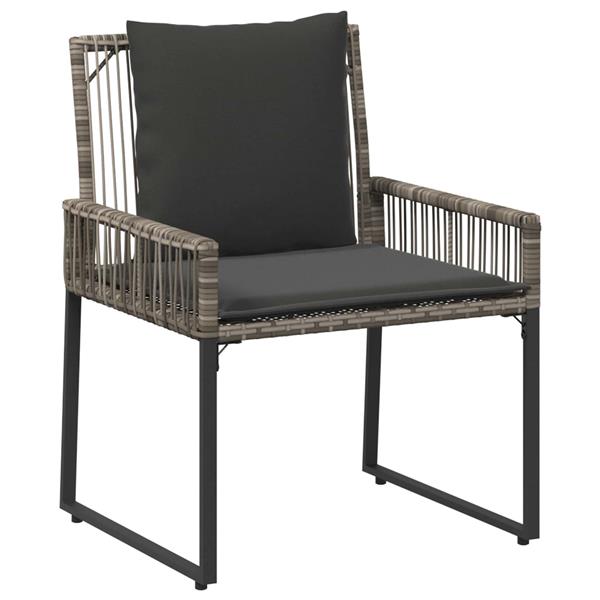 Grote foto vidaxl buitenmeubelset 9 pcs grijs en donkergrijs poly rattan tuin en terras tuinmeubelen