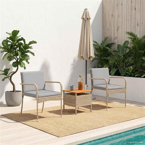 Grote foto vidaxl tuin set met kussen staal tuin en terras tuinmeubelen