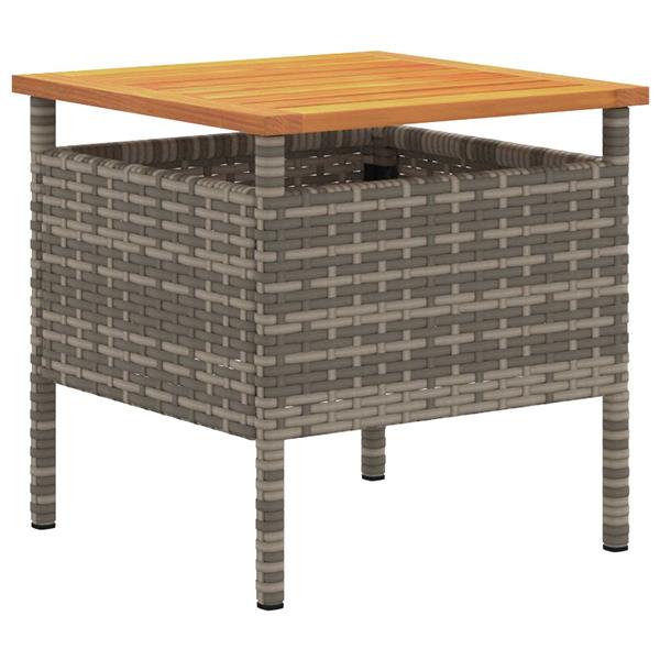 Grote foto vidaxl tuinbistroset met kussen 3 delig grijs polyrotan tuin en terras tuinmeubelen