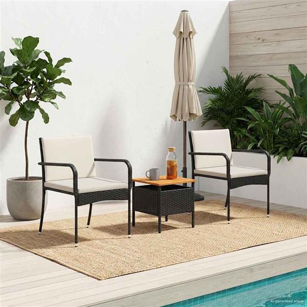 Grote foto vidaxl tuin set met kussen staal tuin en terras tuinmeubelen