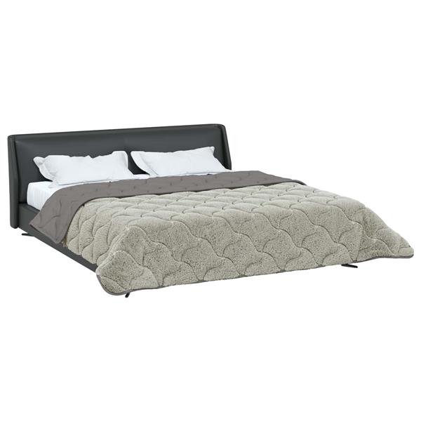 Grote foto vidaxl winter dekbed gekwilt lichtgrijs 200 x 220 cm huis en inrichting bedden