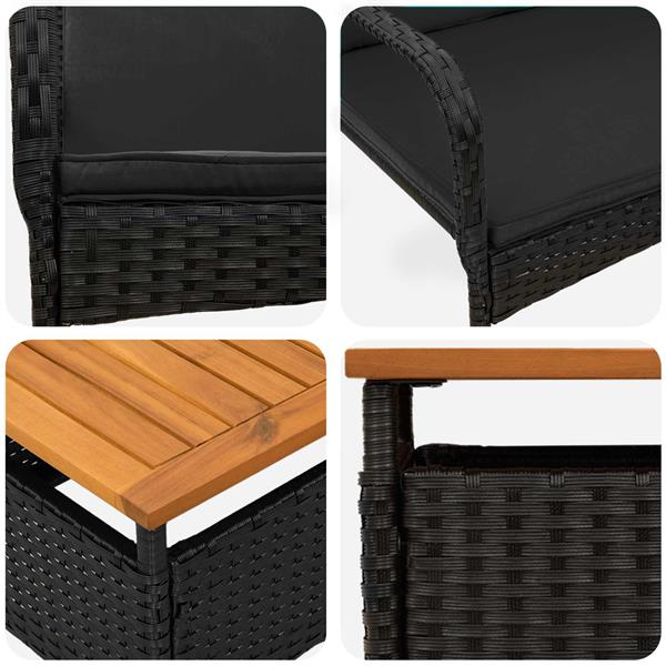 Grote foto vidaxl tuin set met kussen staal tuin en terras tuinmeubelen