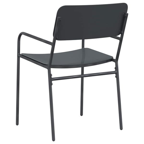 Grote foto vidaxl tuinstoelen 2 pcs antraciet 51 x 55 x 81 cm staal tuin en terras tuinmeubelen