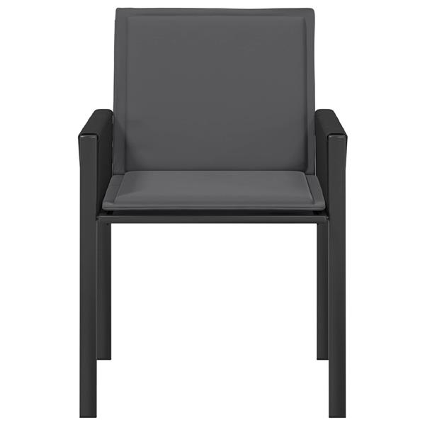 Grote foto vidaxl tuinstoelen met kussen 6 pcs zwart en donkergrijs poly rattan tuin en terras tuinmeubelen