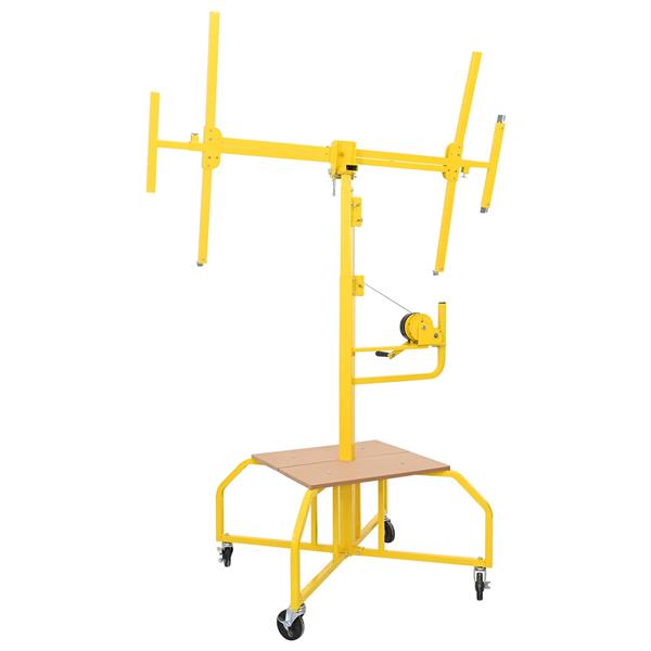 Grote foto vidaxl plafondplaatlifter geel 300 x 107 x 330 cm staal doe het zelf en verbouw gereedschappen en machines