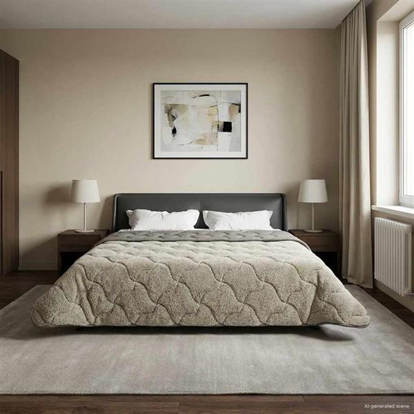 Grote foto vidaxl zomer dekbed gekwilt lichtgrijs 200 x 200 cm huis en inrichting bedden