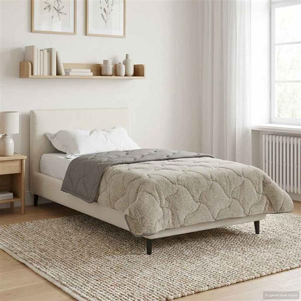 Grote foto vidaxl zomer dekbed gekwilt lichtgrijs 140 x 220 cm huis en inrichting bedden