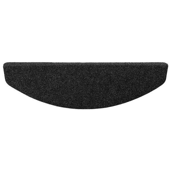 Grote foto vidaxl zelfklevende trapmatten halfrond 15 pcs zwart 80 x 28 x 3 5 cm huis en inrichting overige huis en inrichting