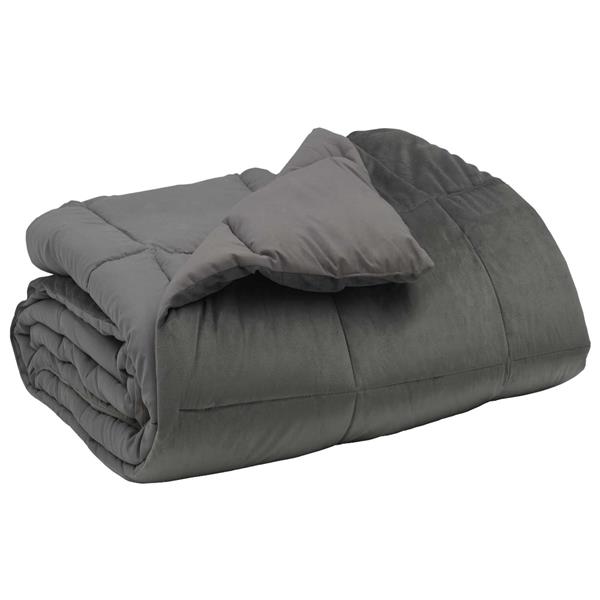 Grote foto vidaxl winter dekbed gekwilt lichtgrijs 200 x 200 cm microfiber huis en inrichting bedden