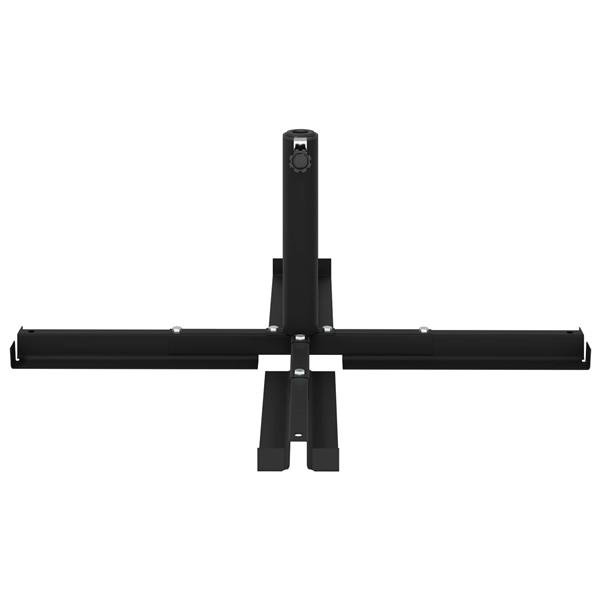 Grote foto vidaxl parasolvoet voor 25 50 mm paal zwart gepoedercoat staal tuin en terras overige tuin en terras