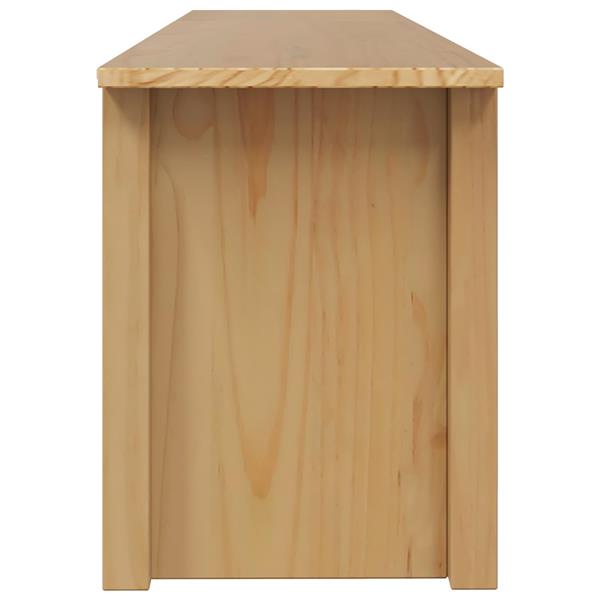 Grote foto vidaxl tv rek hill honingbruin 158 x 40 x 39.5 cm massief grenenhout huis en inrichting overige