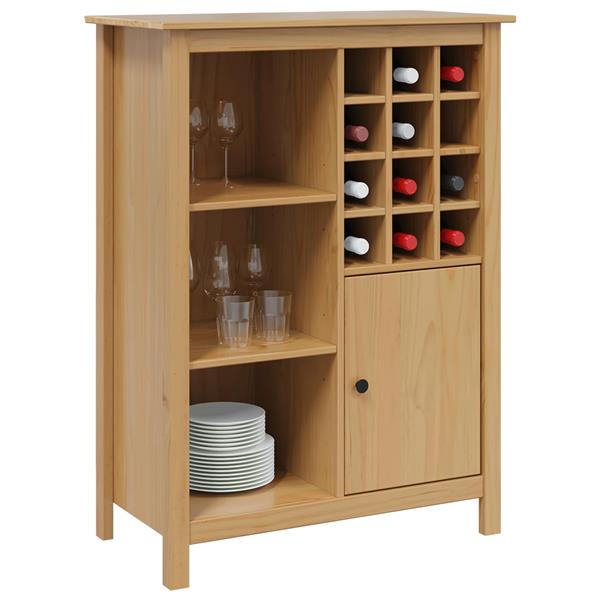 Grote foto vidaxl wijnkast hill honingbruin 79.5 x 40 x 107.5 cm huis en inrichting woningdecoratie