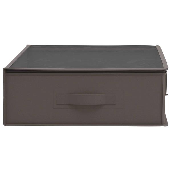 Grote foto vidaxl opbergdoos met transparant bovenvenster 6 stuks grijs doe het zelf en verbouw materialen en producten