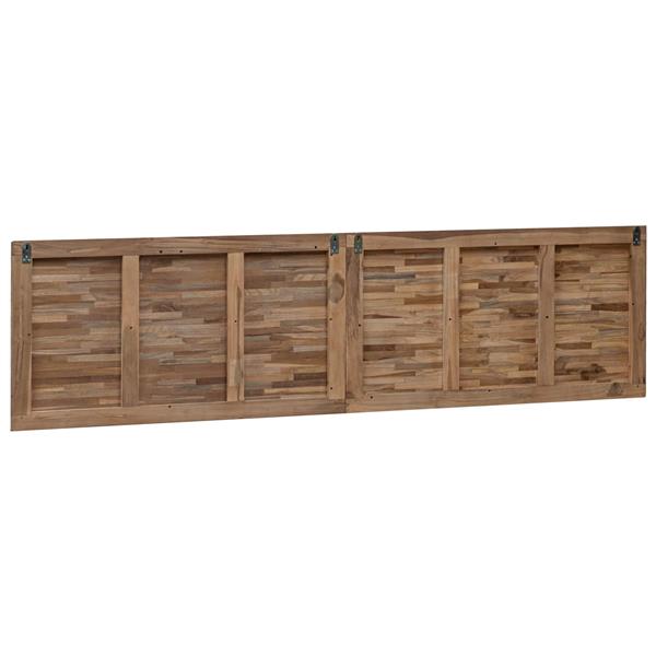 Grote foto vidaxl hoofdbord wandgemonteerd naturel 200 cm massief teakhout antiek en kunst stoelen en banken