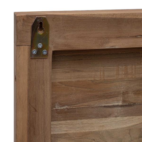 Grote foto vidaxl hoofdbord wandgemonteerd naturel 200 cm massief teakhout antiek en kunst stoelen en banken